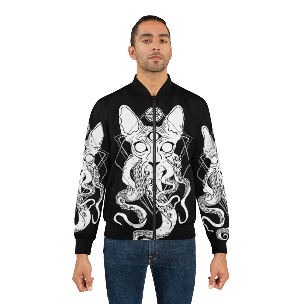 CATHULHU - the cosmic tentacle cat Bomber Jacket with a lovecraft-inspired design - Lifestyle