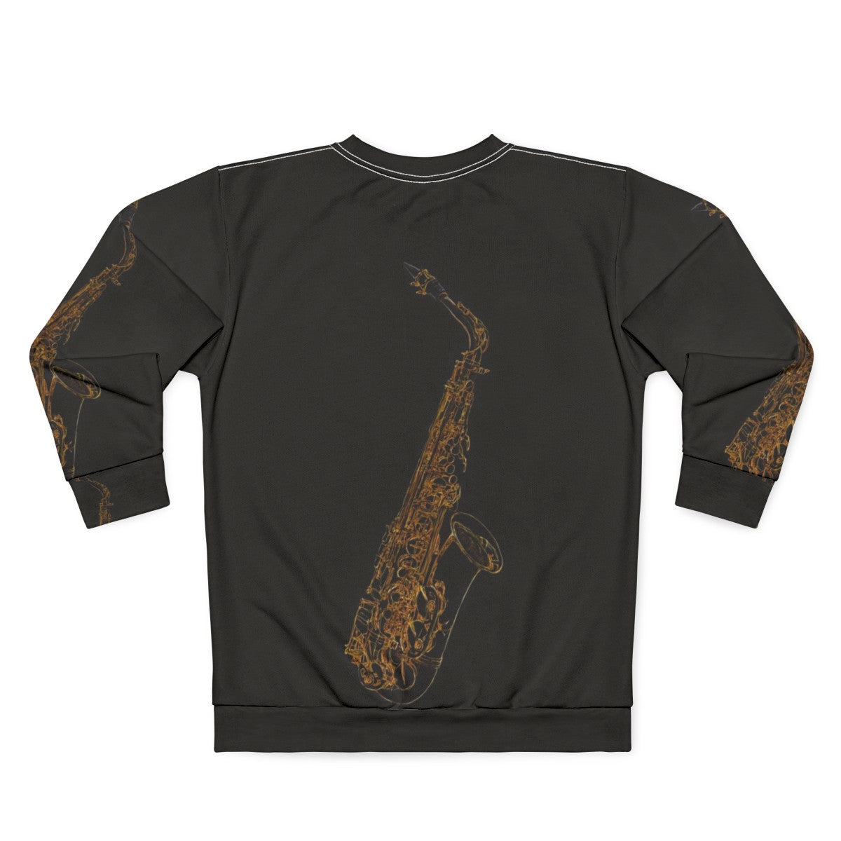 Saxophone Jazz Blues Art Design Sweatshirt - Back