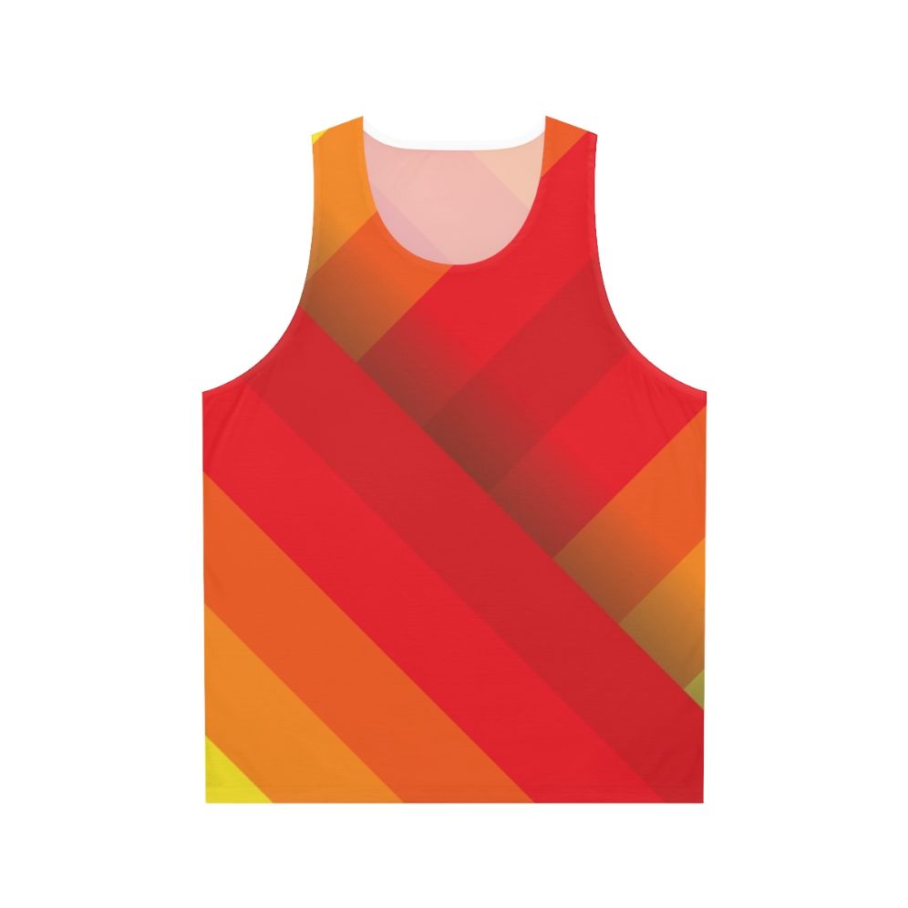 Colorblock striped unisex tank top