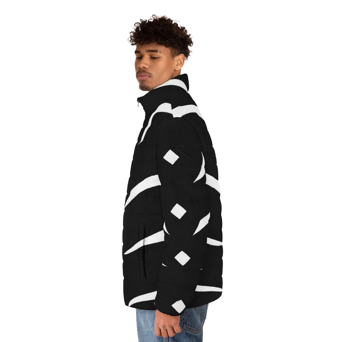 Accelerator A Certain Series Puffer Jacket - Anime Inspired Fashion - men side left