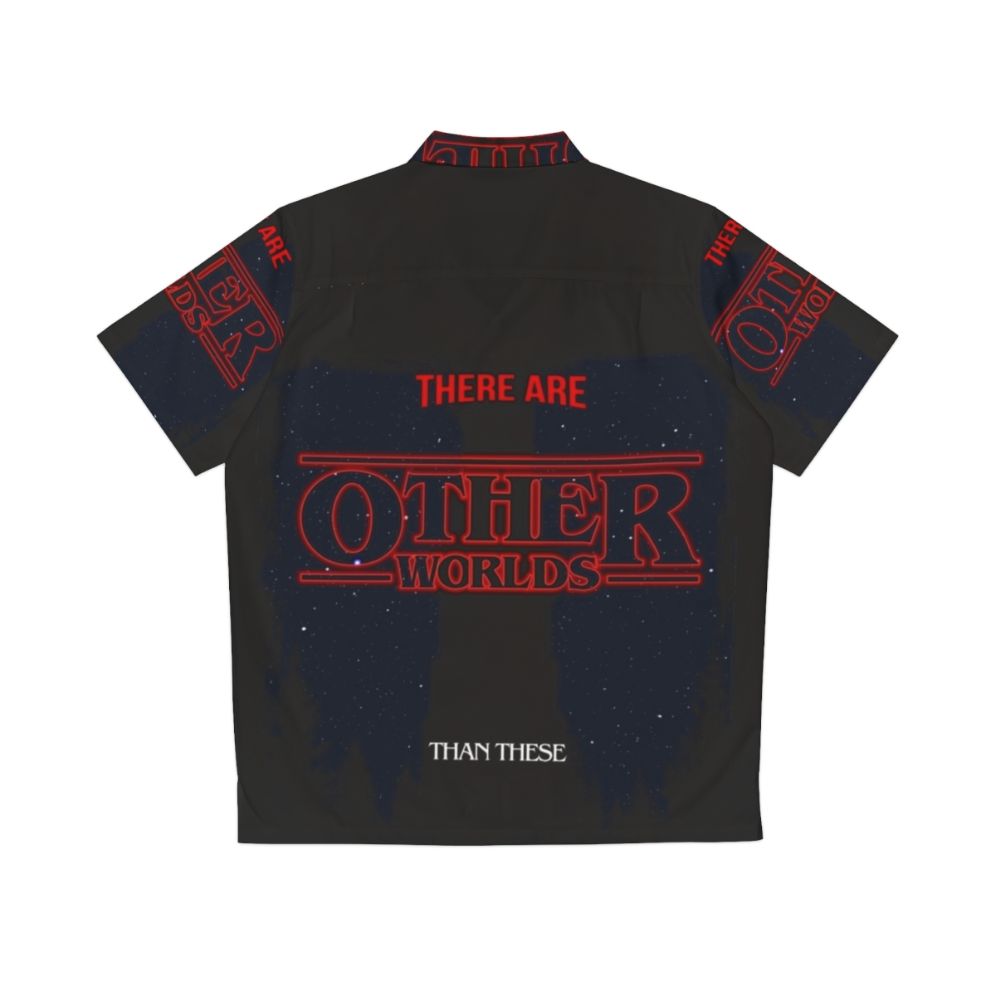 Stranger Worlds Hawaiian Shirt featuring elements from Stranger Things and Stephen King's Dark Tower series - Back