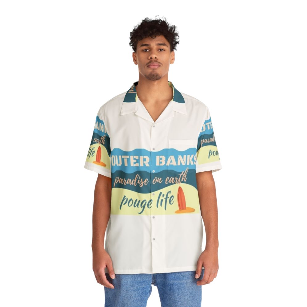 Outer Banks Paradise On Earth Quotes Hawaiian Shirt - People Front