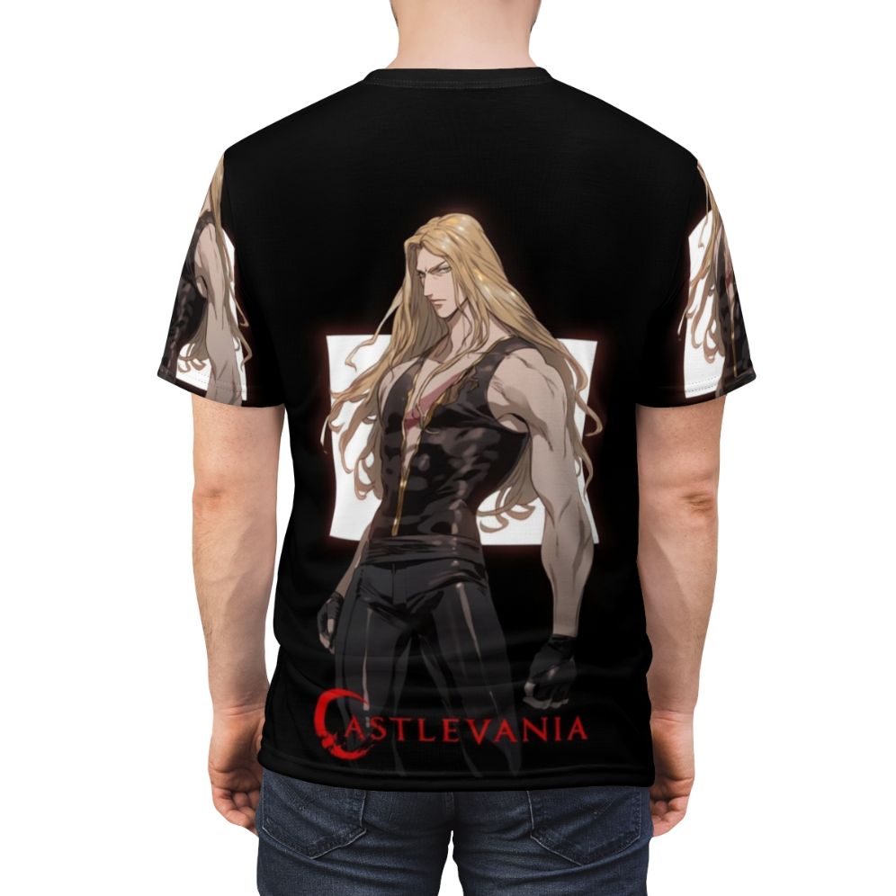 Castlevania inspired Alucard fullbody art print t-shirt - men back