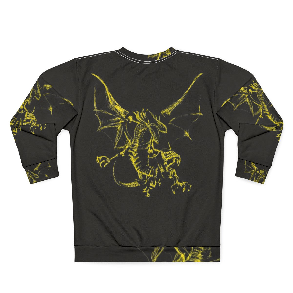 Mystic lightning dragon sweatshirt featuring a cool, unique design of a legendary animal - Back