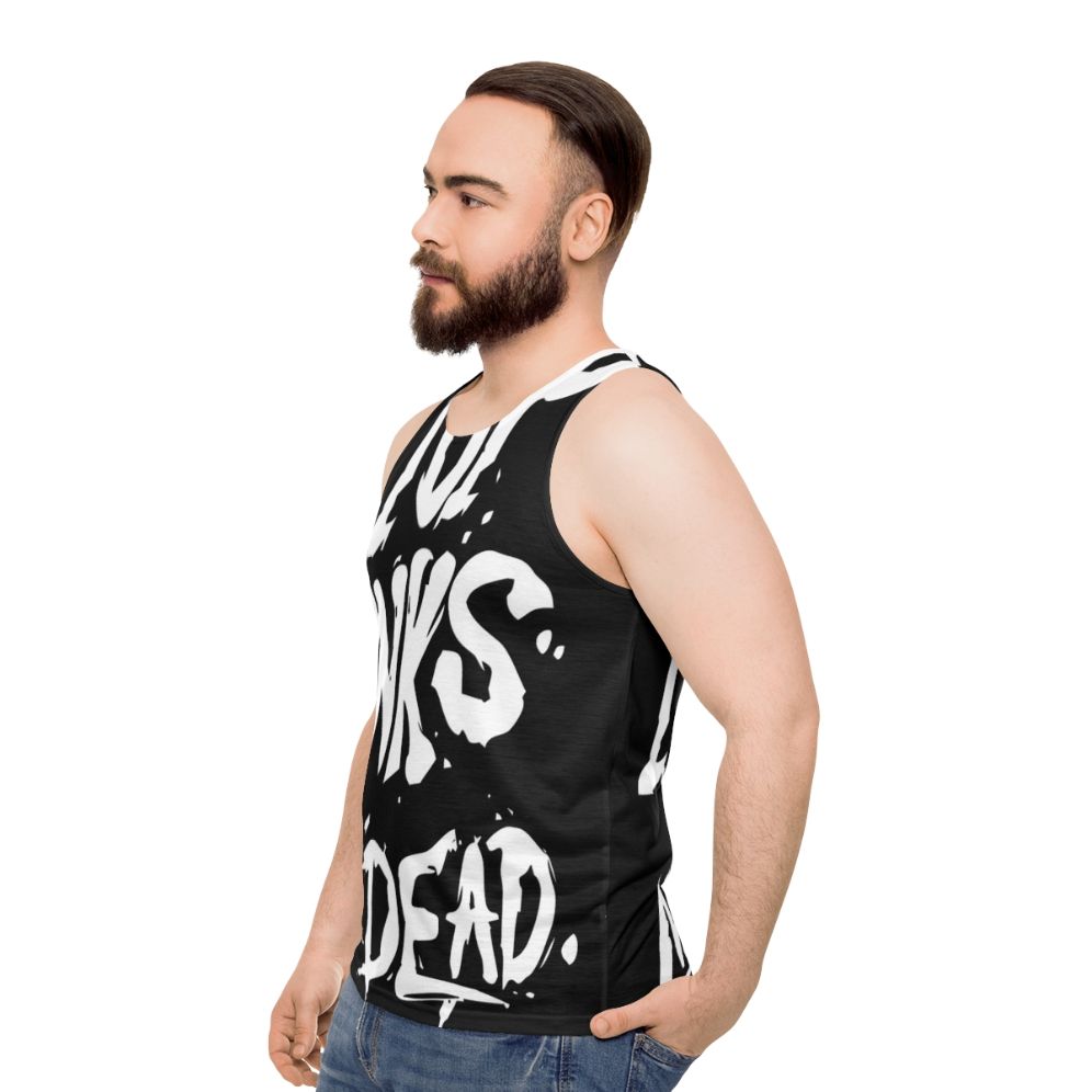 Unisex Pop Punk Rock Music Lover Tank Top - men side