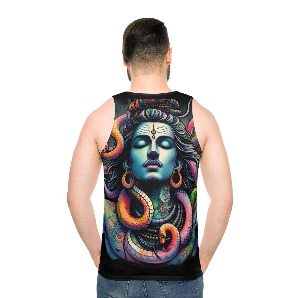 Lord Shiva Unisex Tank Top - men back