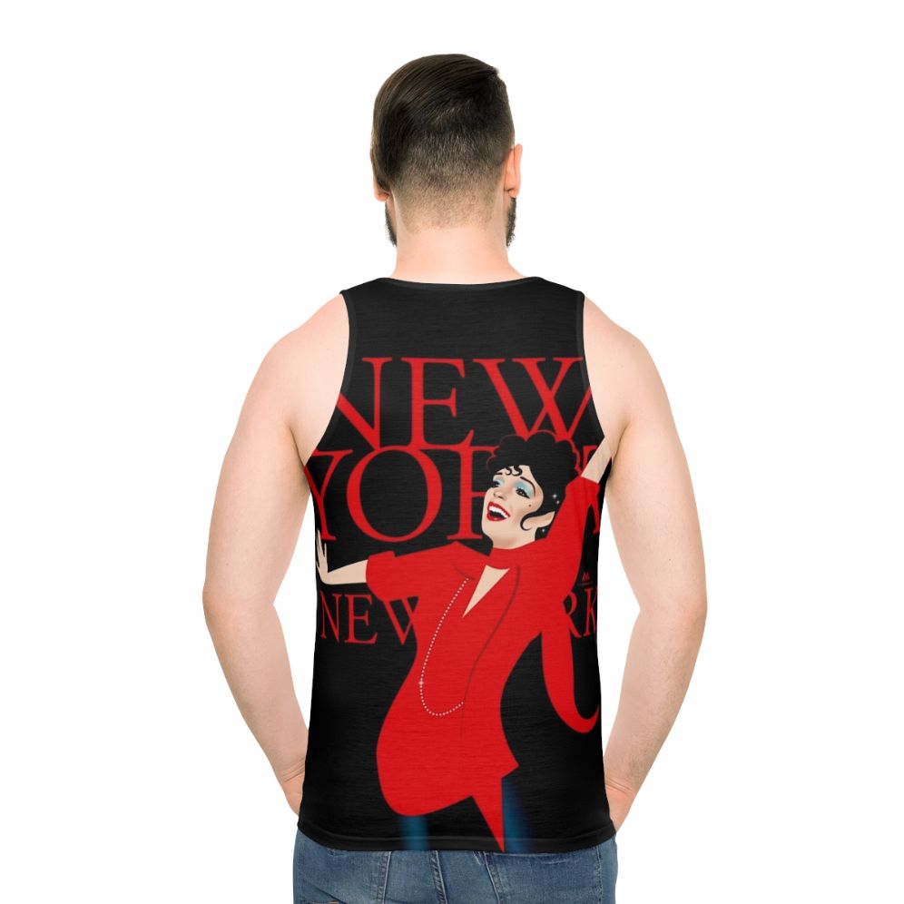 New York Unisex Tank Top featuring Alejandro Mogollo Art - men back