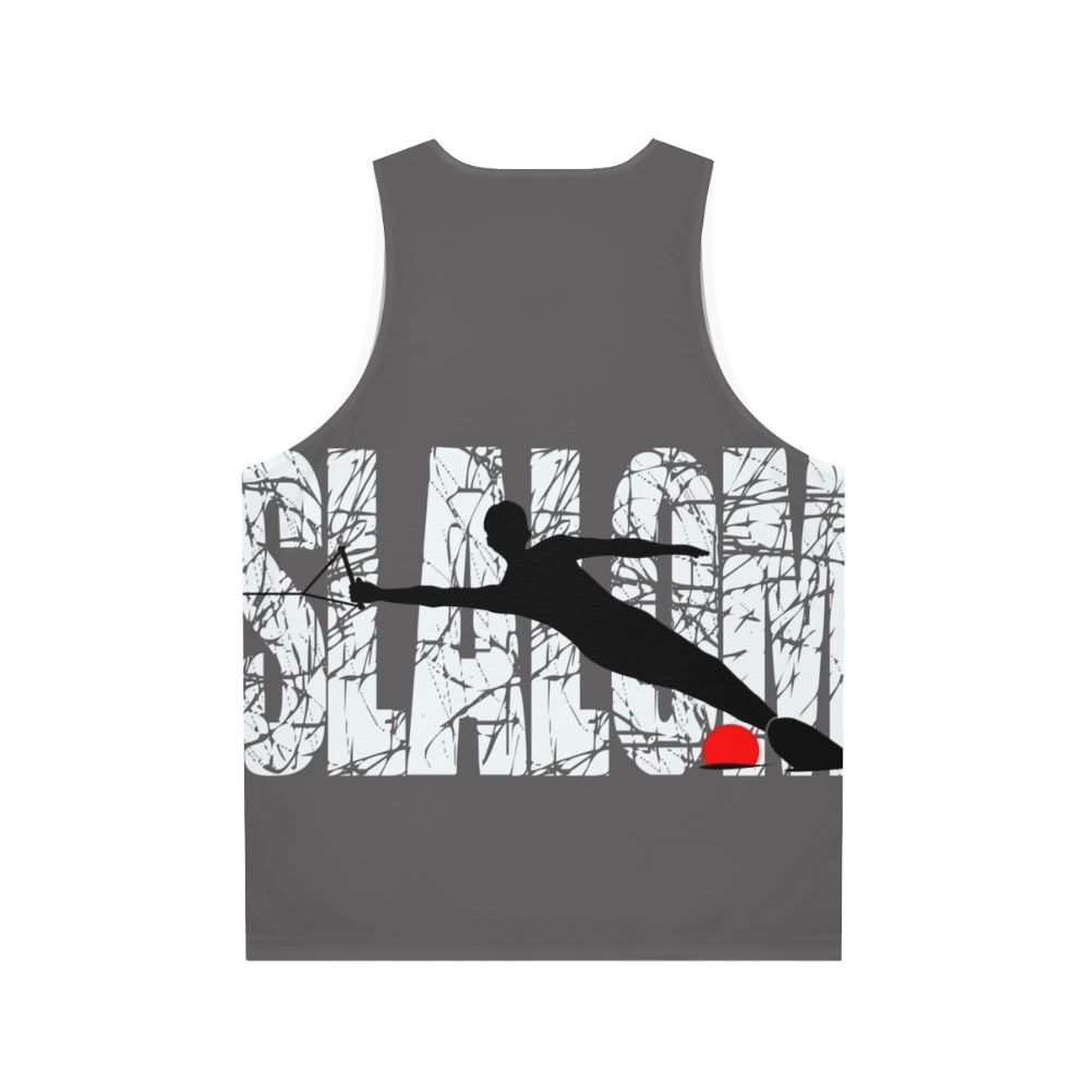 Slalom water skier unisex tank top - Back