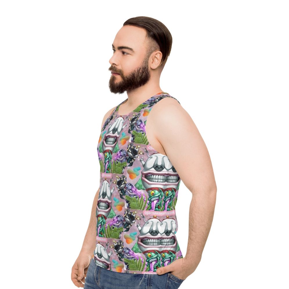 Ojama Wave Unisex Yugioh Vaporwave Aesthetic Tank Top - men side