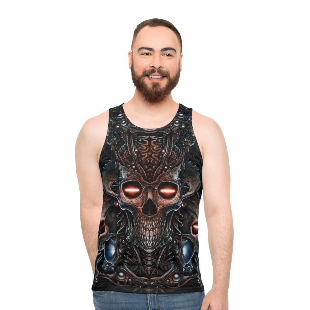 Skeleton Alien Unisex Tank Top - men