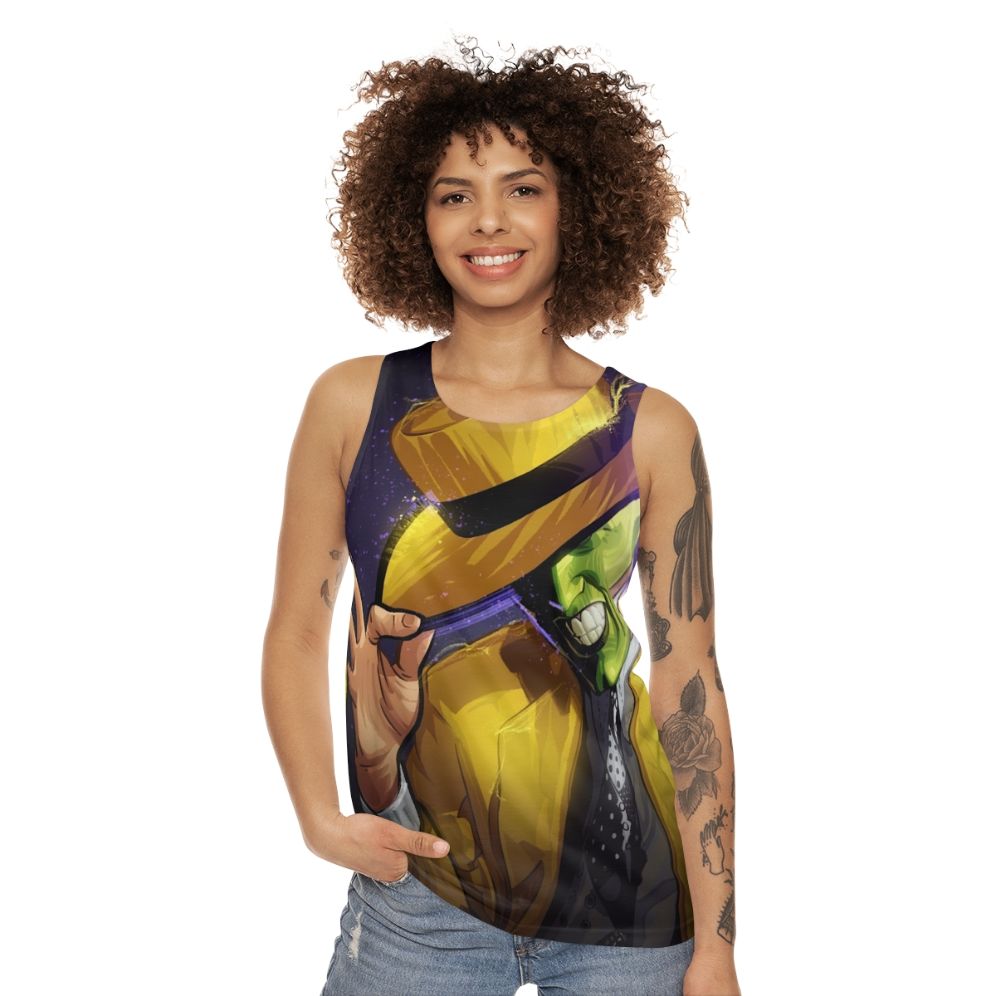 The Mask Unisex Tank Top featuring Jim Carrey's iconic character - women