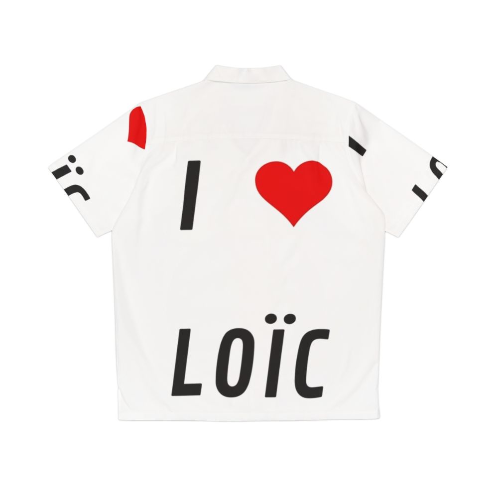 Vibrant Hawaiian shirt with "I Love Loïc" design - Back