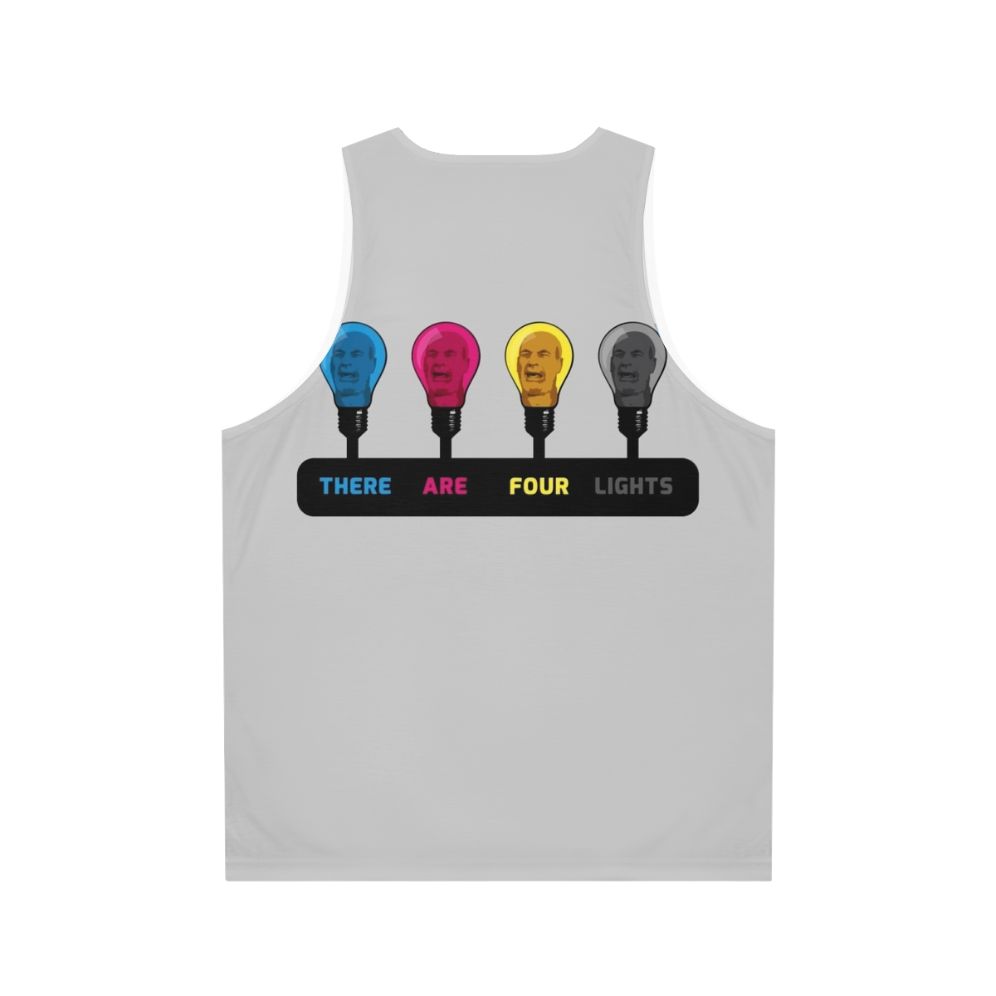 "There Are Four Lights" CMYK Unisex Tank Top - Back