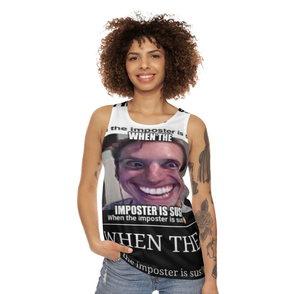 Among Us Impostor Sus Unisex Tank Top - women