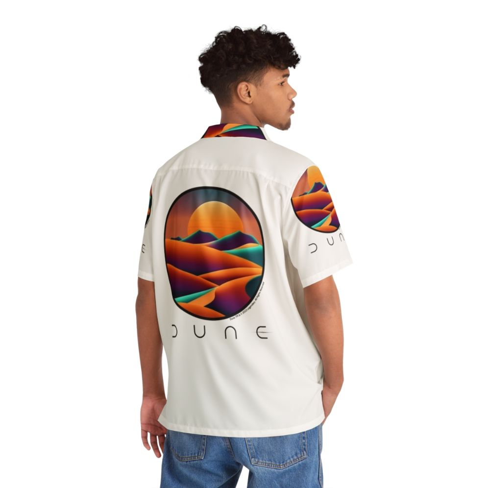 Dune landscape Hawaiian shirt featuring a desert scene - People Back