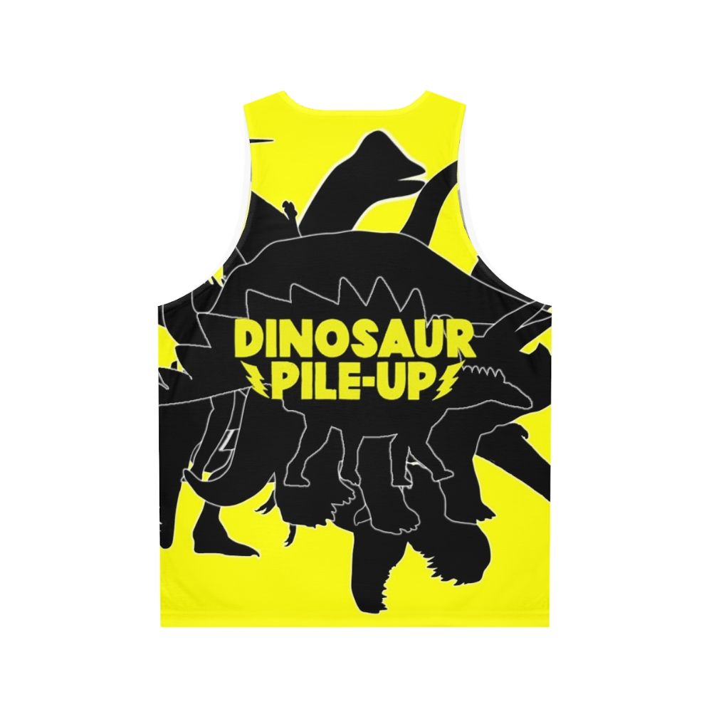 Dinosaur Pile Up Unisex Rock Band Tank Top - Back