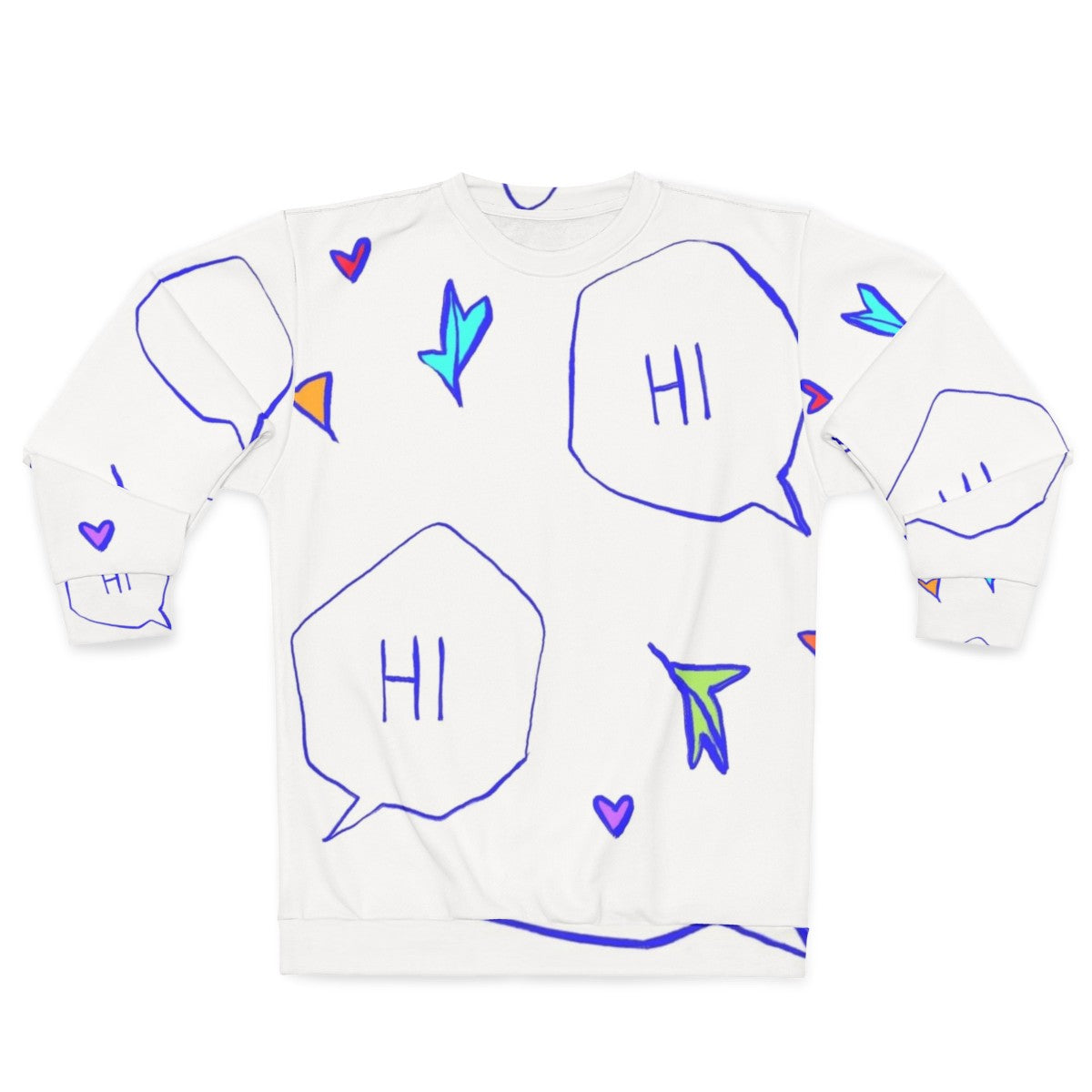 Heartstopper "Hi" Quote Sweatshirt featuring a cute fanart design