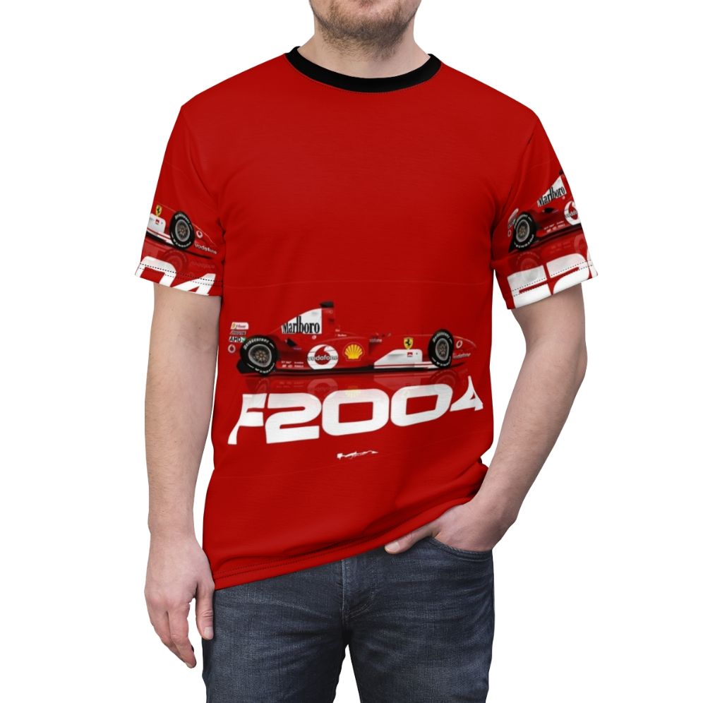 Stylish F2004 Inspired T-shirt for Motorsports Fans - men front