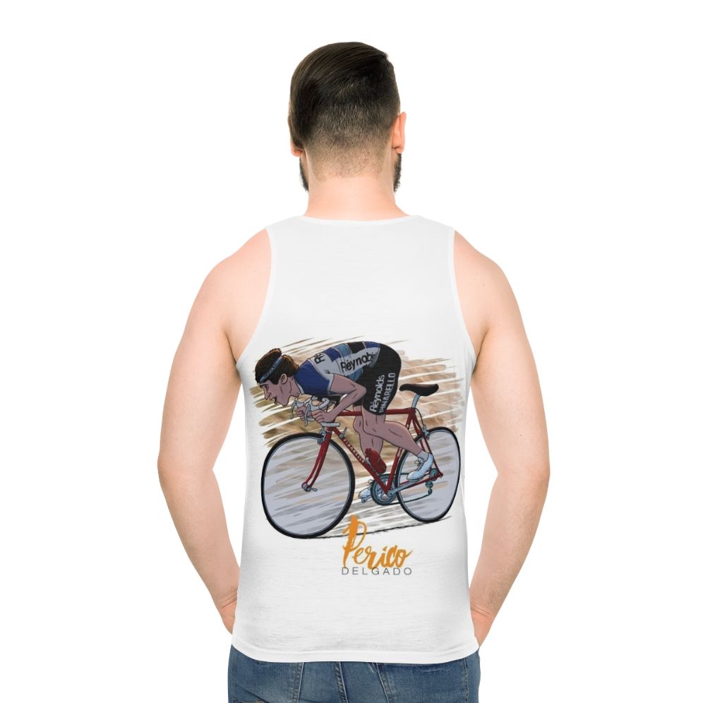 Perico Delgado Cycling Jersey Unisex Tank Top - men back