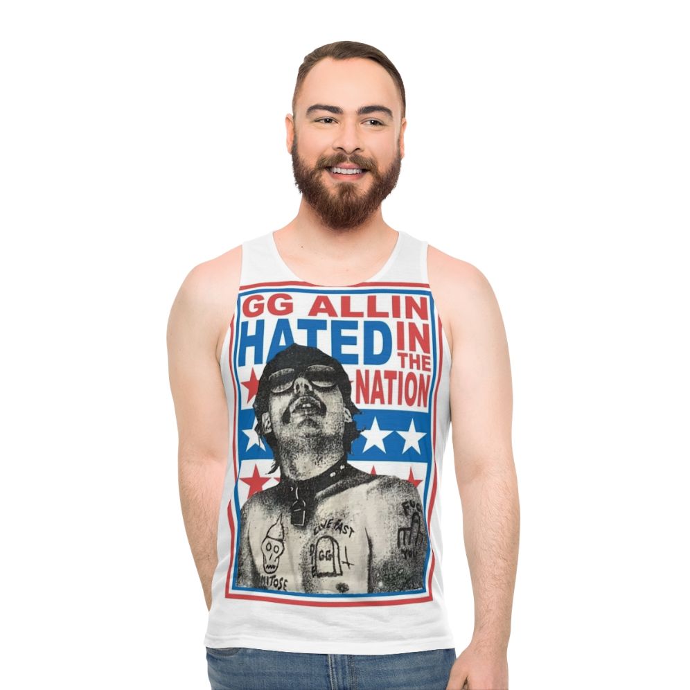 GG Allin 'Hated in the Nation' Unisex Tank Top - men