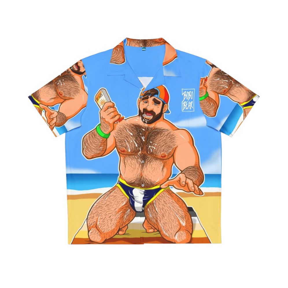 Adam Likes Sun Lotion Hawaiian Shirt for Gay Bears