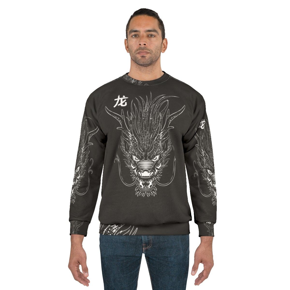 Oriental dragon symbol sweatshirt - men