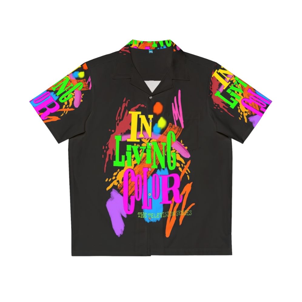 Retro 90s Hawaiian Shirt with 'In Living Color' TV Show Design