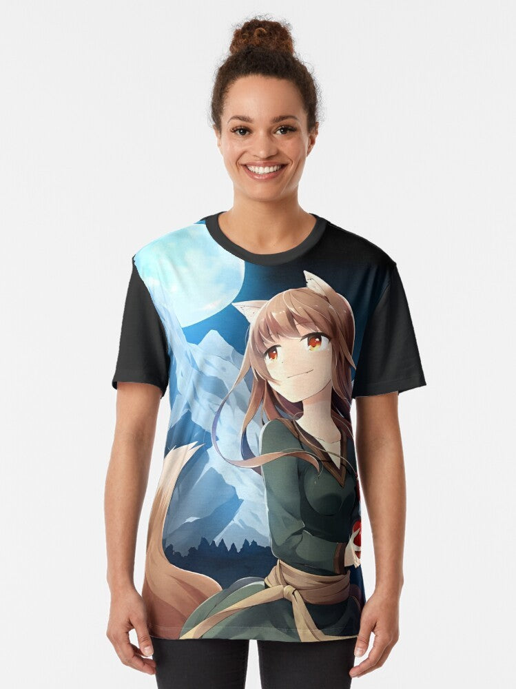 Horo - Spice and Wolf Fantasy Wolf Goddess Graphic T-Shirt - Women