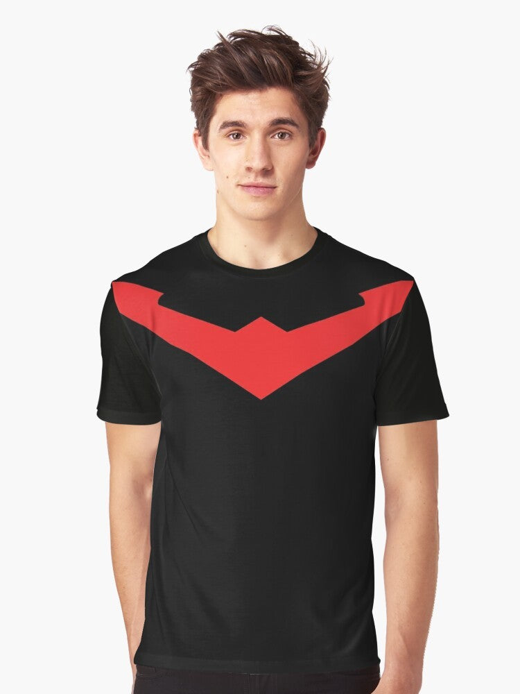 Nightwing graphic t-shirt featuring the DC Comics Rebirth logo and design - Men