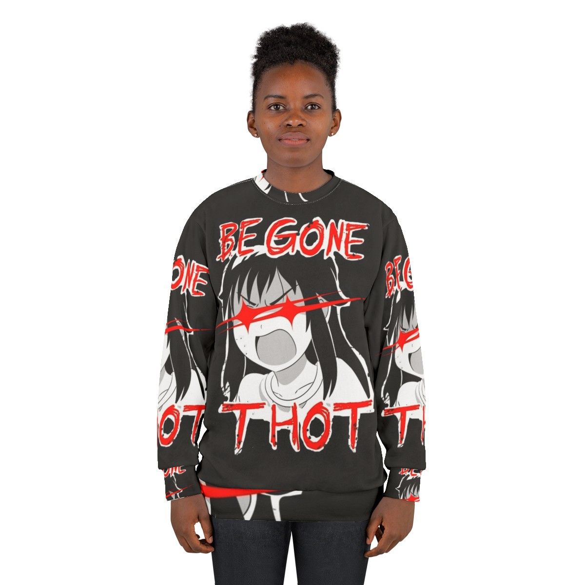 "Begone Thot" Anime Inspired Sweatshirt - women