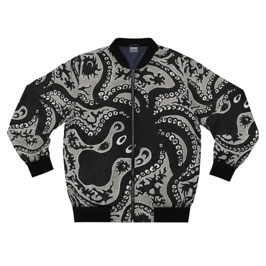 Octopus bomber jacket with a Minoan-inspired cephalopod design