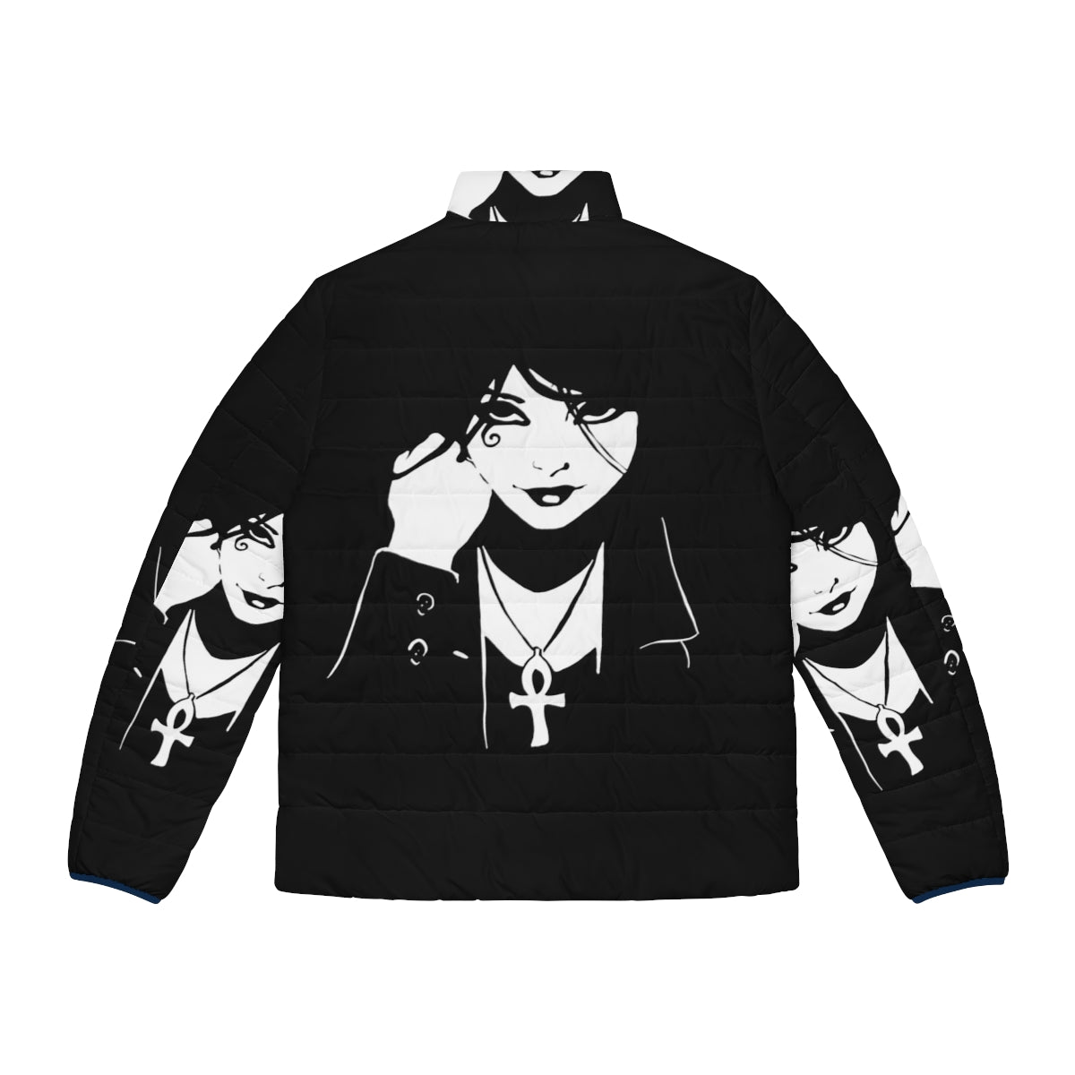 Vertigo Comics Death Sandman DC Puffer Jacket featuring the iconic character from the Sandman graphic novel series - Back