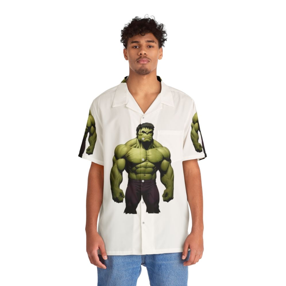 Superhero Marvel Avengers Hulk Hawaiian Shirt - People Front