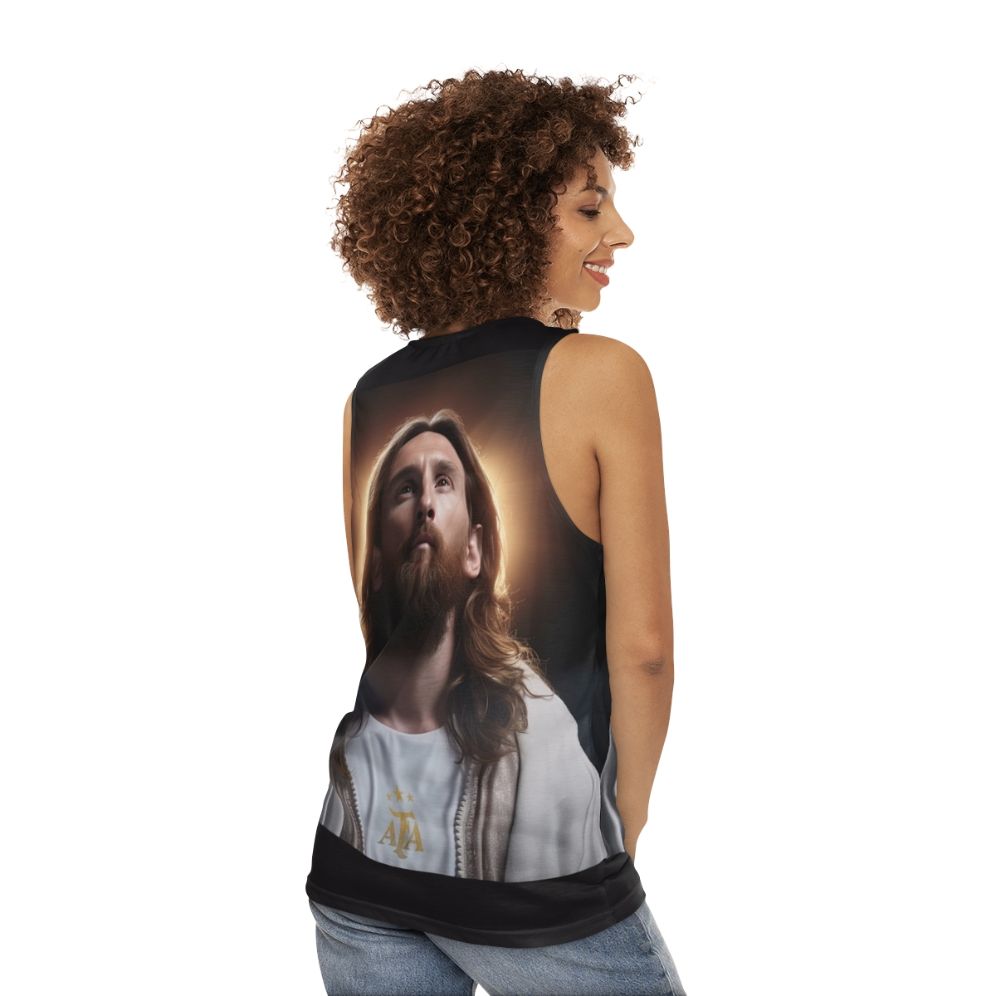 Lionel Messi Messiah Unisex Sports Tank Top - women back