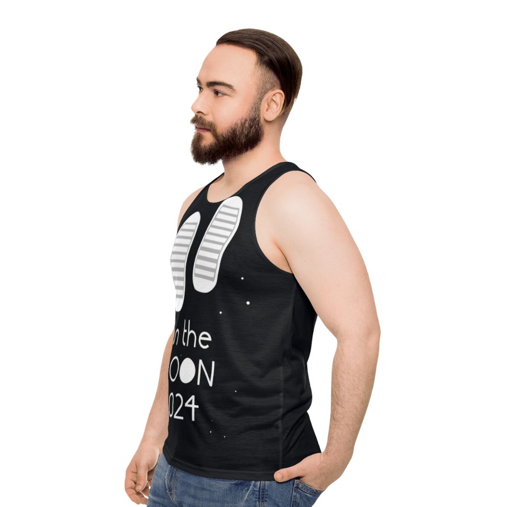 Space Force 'Boots On The Moon' Unisex Tank Top - men side