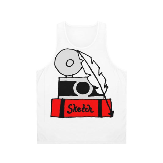 Hobbies Unisex Tank Top with Sketch, Sketchbook, and Camera Designs