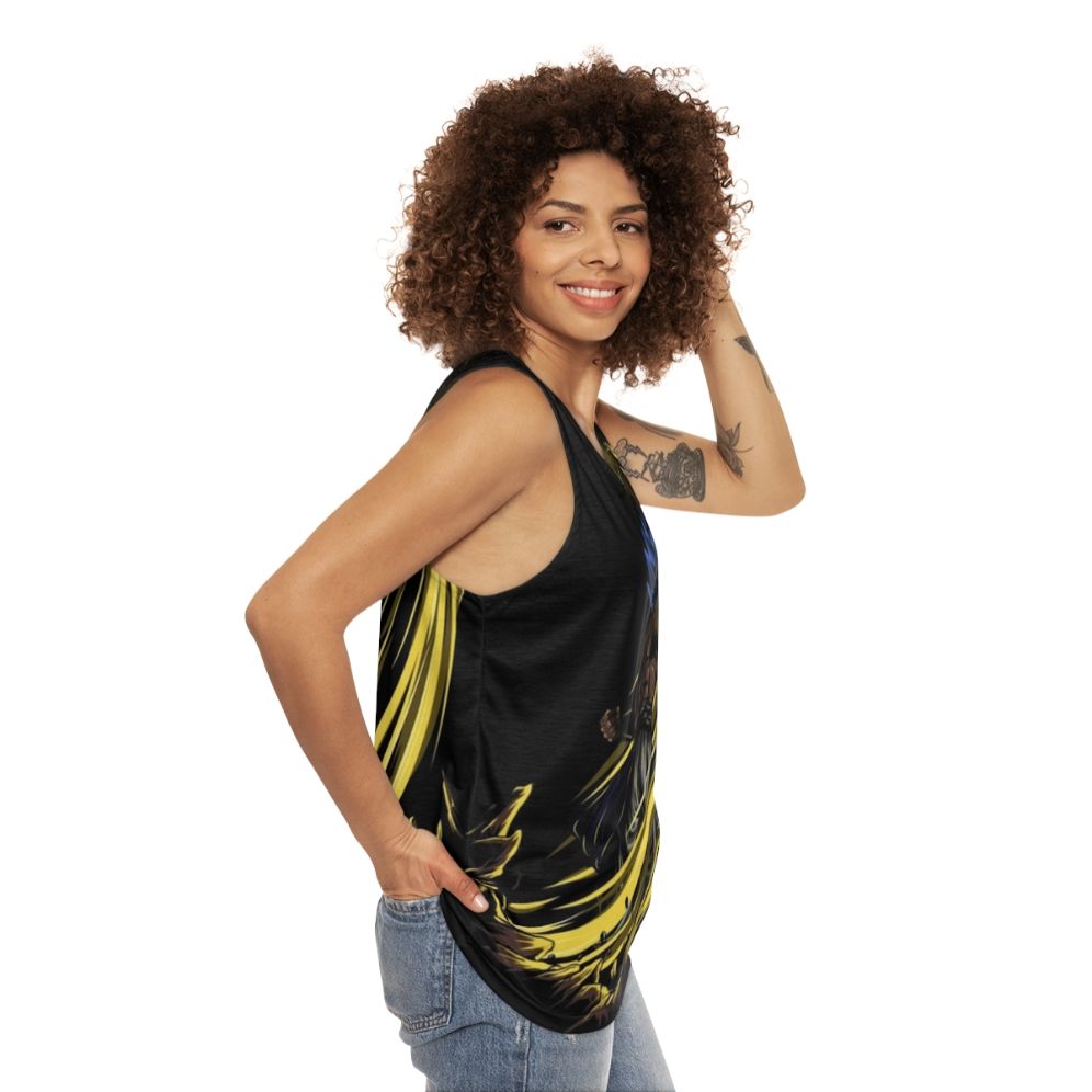 Dragonball Super Saiyan Blue Unisex Tank Top - women side