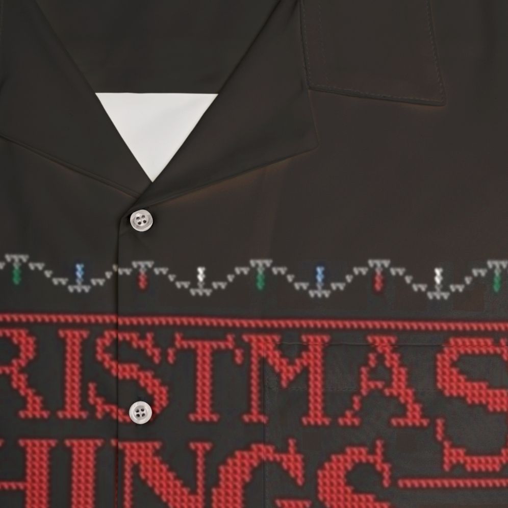 Christmas Things Hawaiian Shirt with Stranger Things Inspired Design - Detail