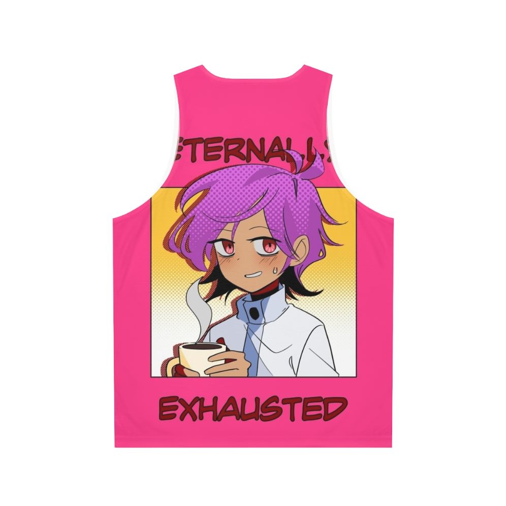 Tired and Exhausted Anime Webtoon Unisex Tank Top - Back