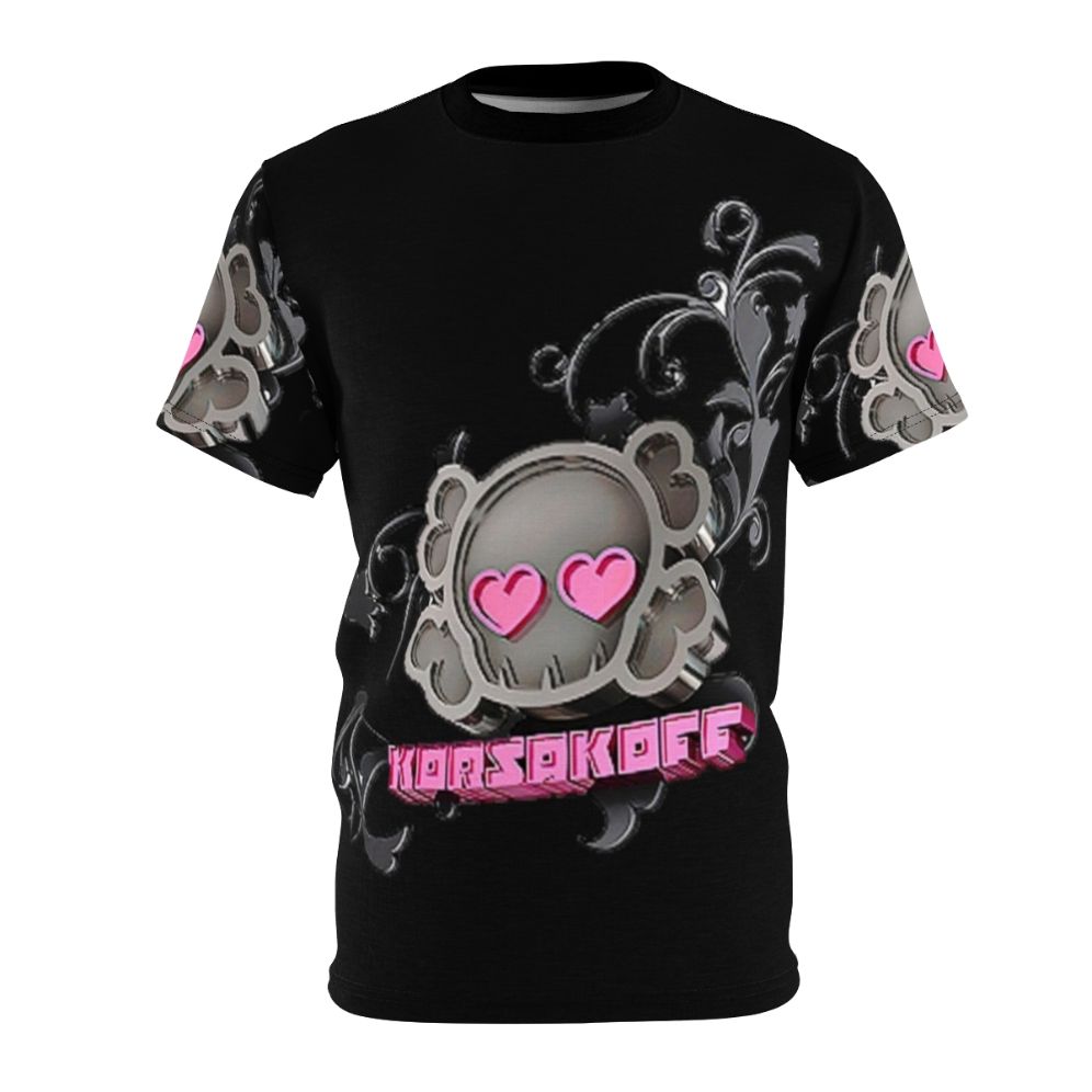 Korsakoff-inspired electronic music t-shirt with logo design