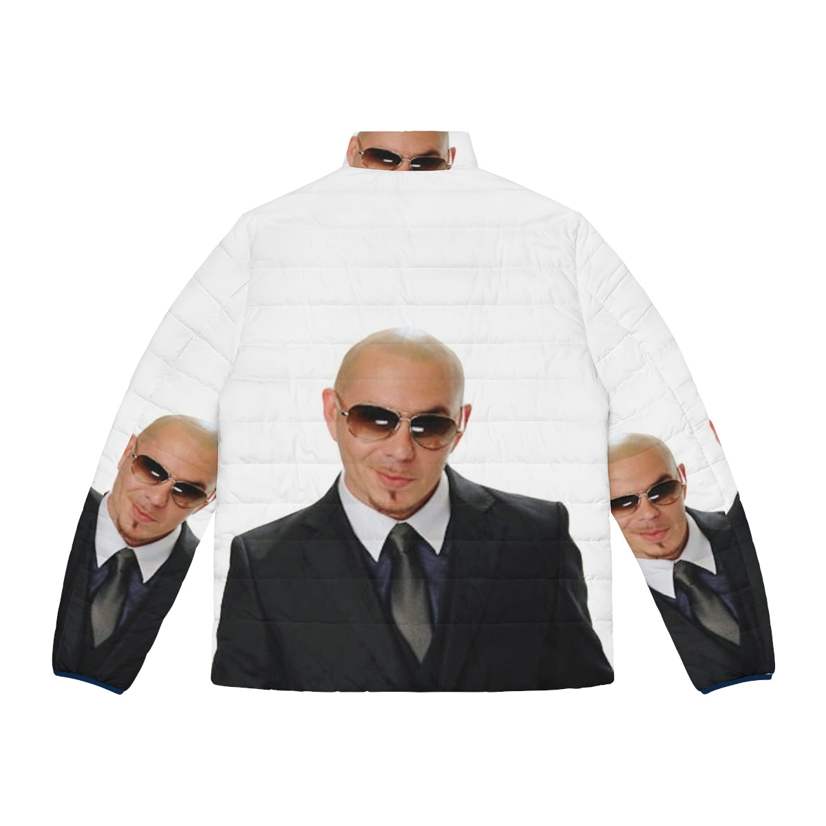 Pitbull 305 puffer jacket with edgy meme design - Back