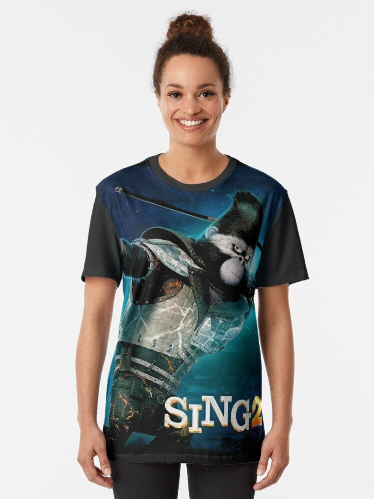 Sing 2 graphic t-shirt featuring characters from the animated musical comedy film - Women