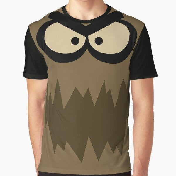 Dirty Bubble character from Spongebob Squarepants cartoon on a graphic t-shirt