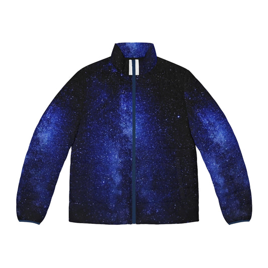 Milky Way Puffer Jacket with stars and galaxies