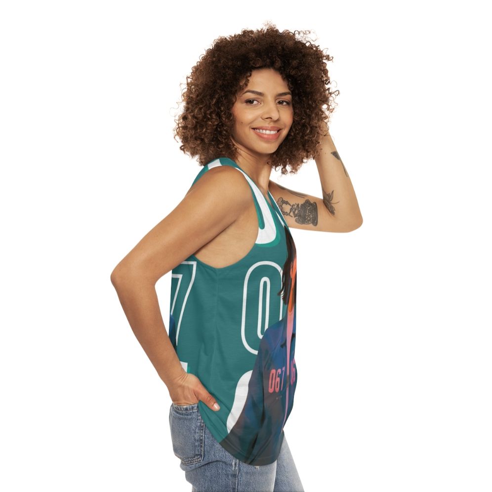 Squid Game Player 067 Kang Sae Byeok Unisex Tank Top - women side