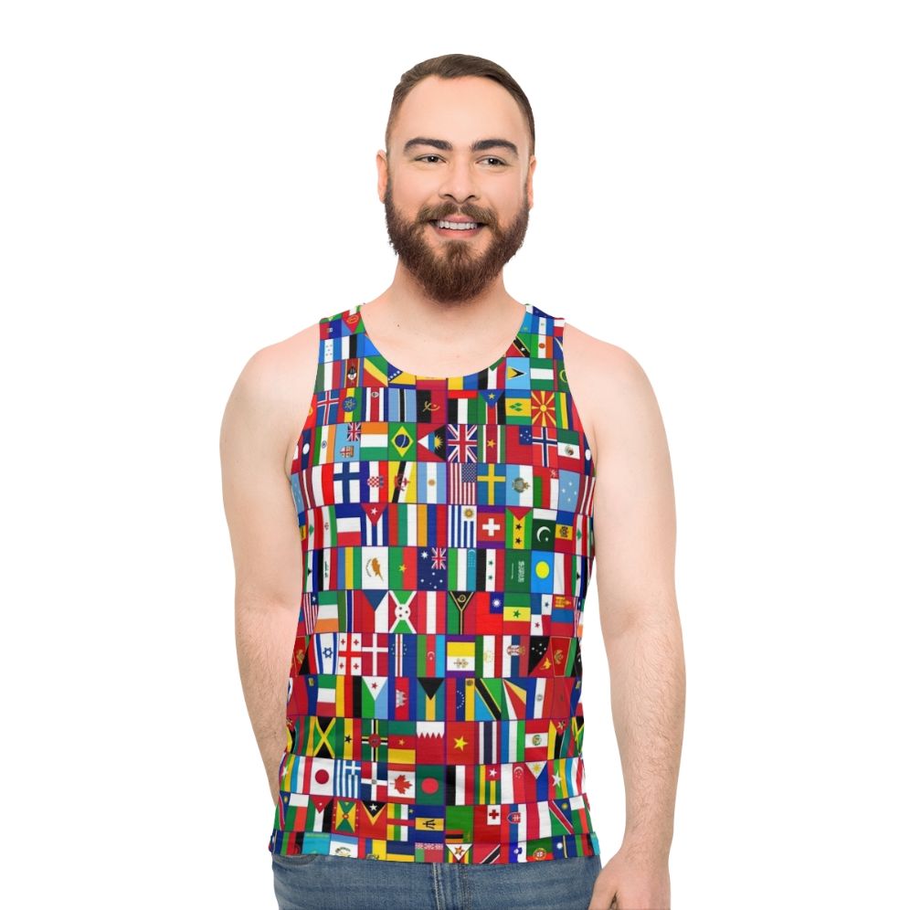 World Flags Unisex Tank Top - men