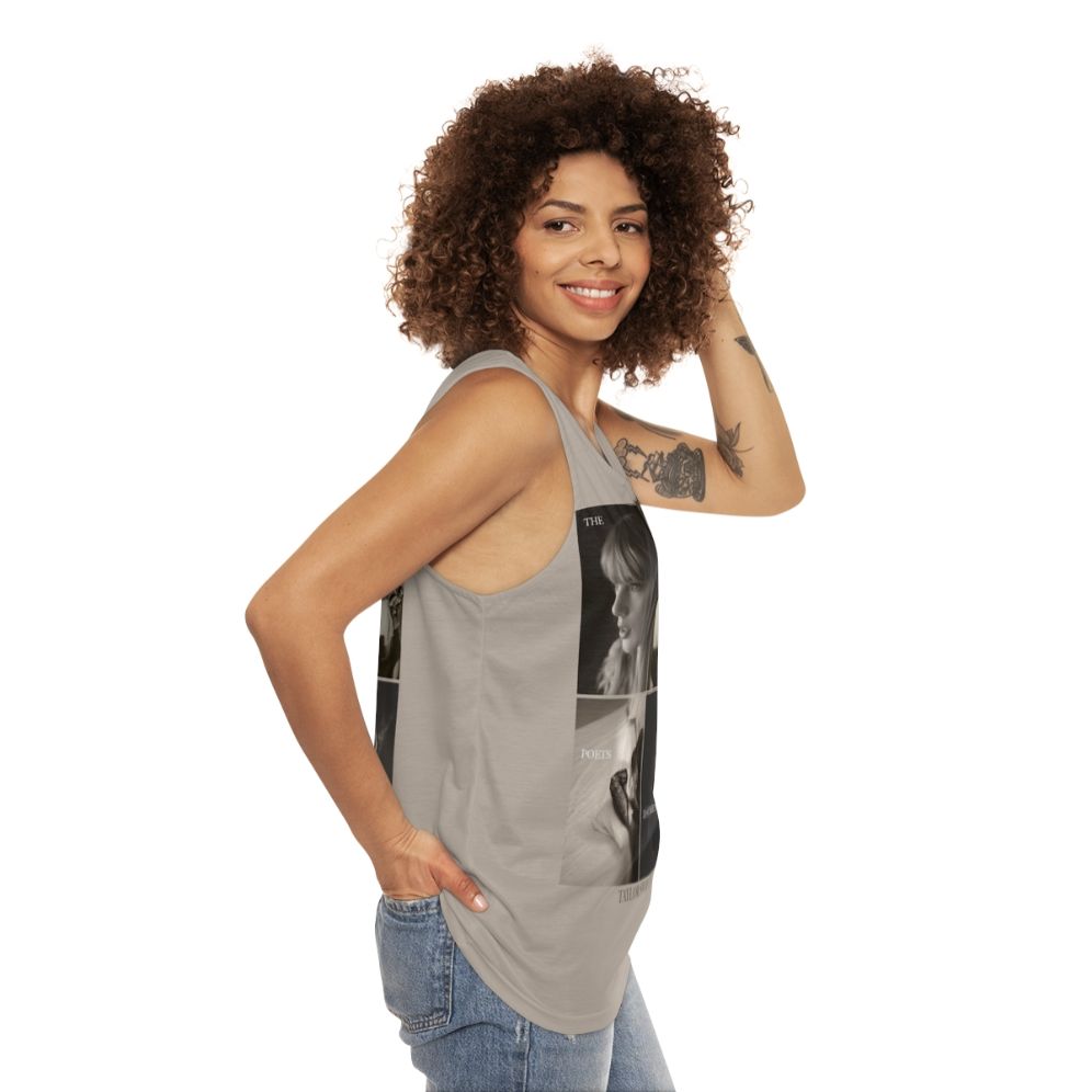 The Tortured Poets Department Collage Unisex Tank Top - women side