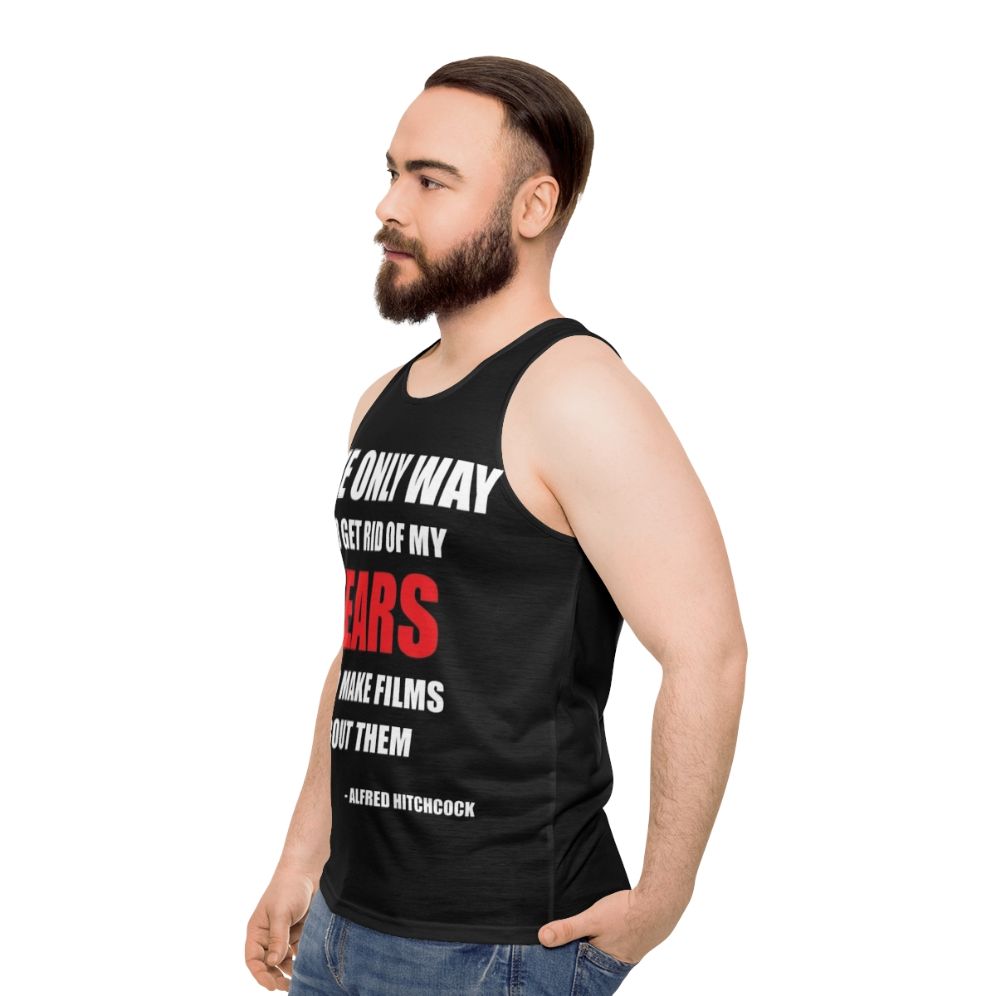 Unisex Alfred Hitchcock Quote Tank Top - men side