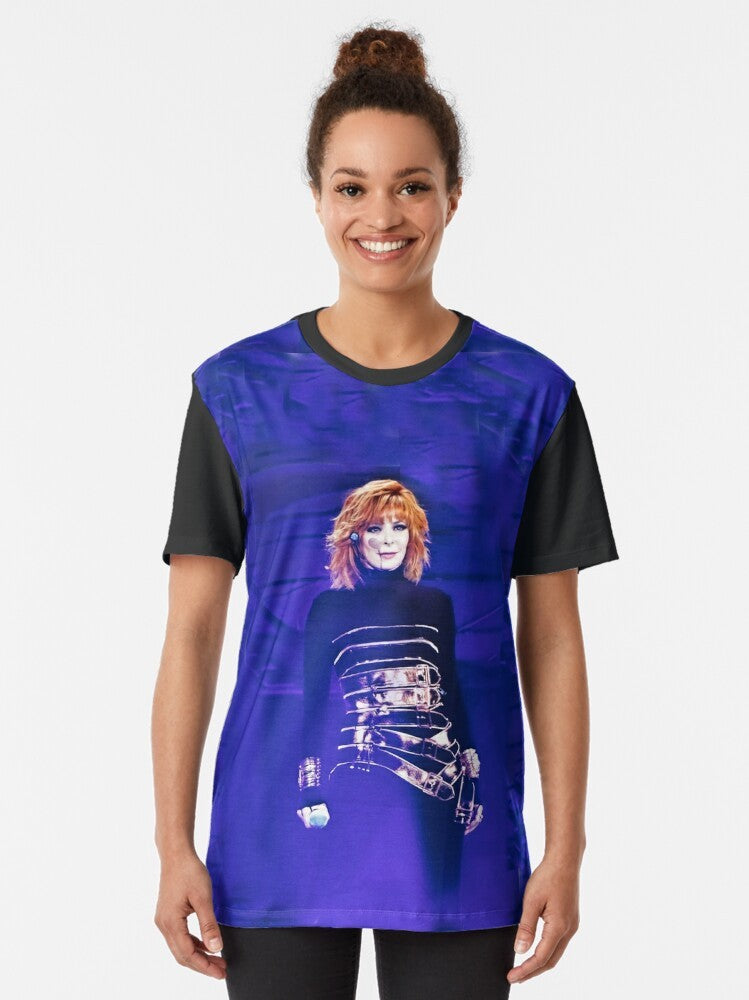 Mylene Farmer Nevermore 2023 Graphic T-Shirt featuring the French pop singer - Women