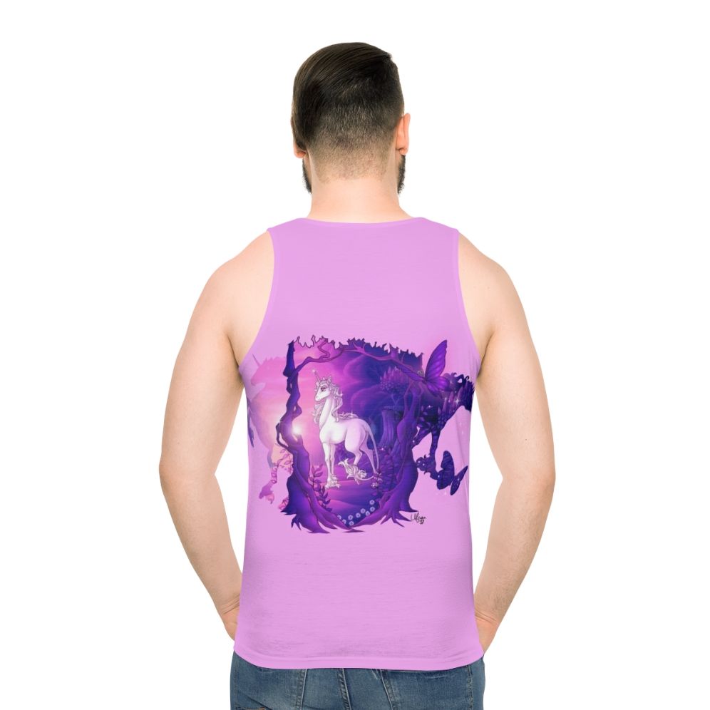 The Last Unicorn Unisex Tank Top - men back